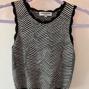 Opening Ceremony Optic Lines Black and White cropped top